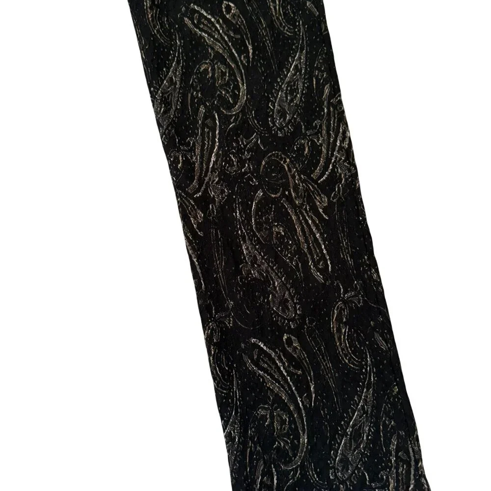 JEnvie New York Black Paisley Jacquard Pants Size 10 Made in USA Quiet Luxury - Picture 11 of 11